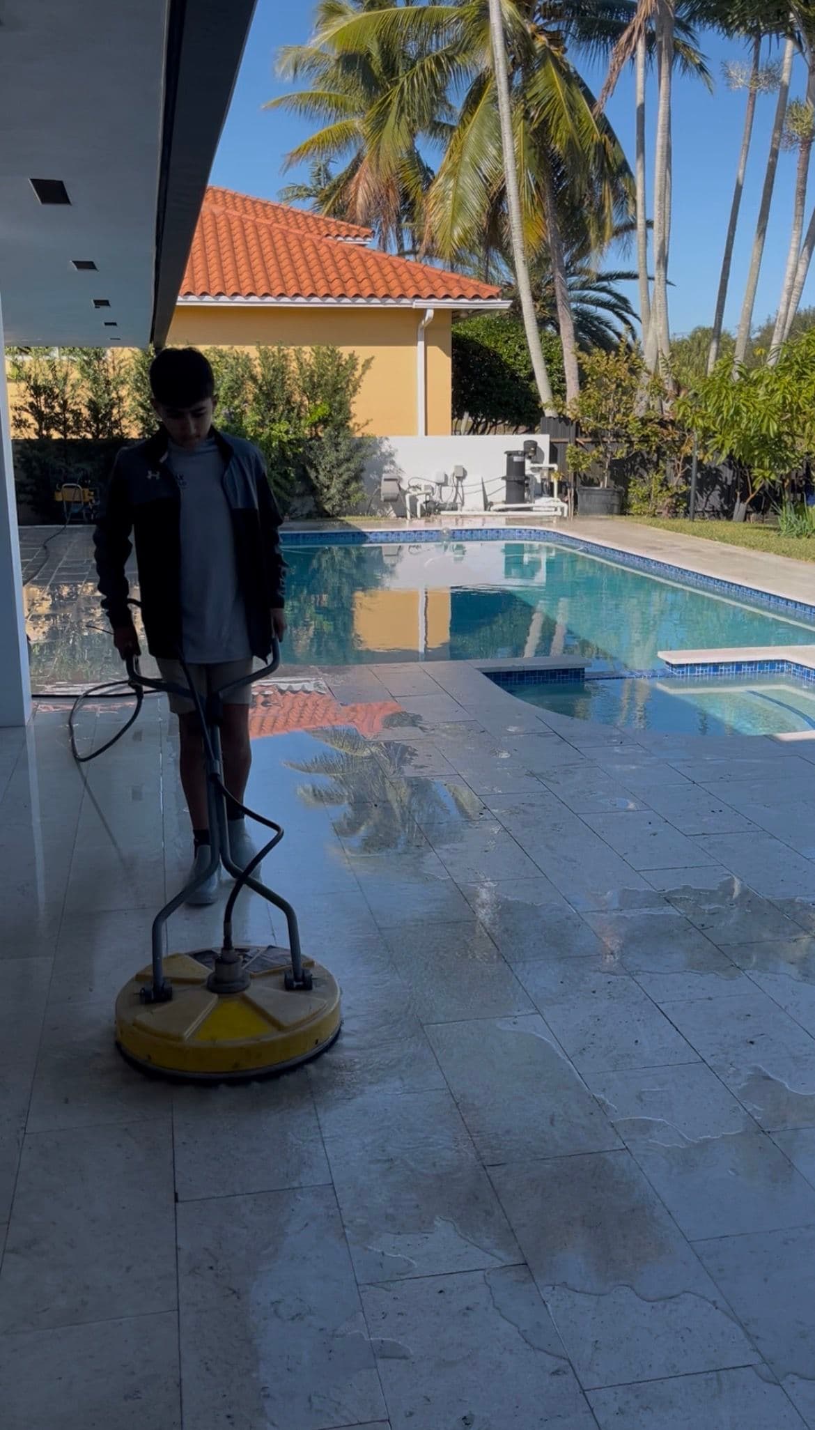 Spotless Poolside Pressure Washing in Hialeah