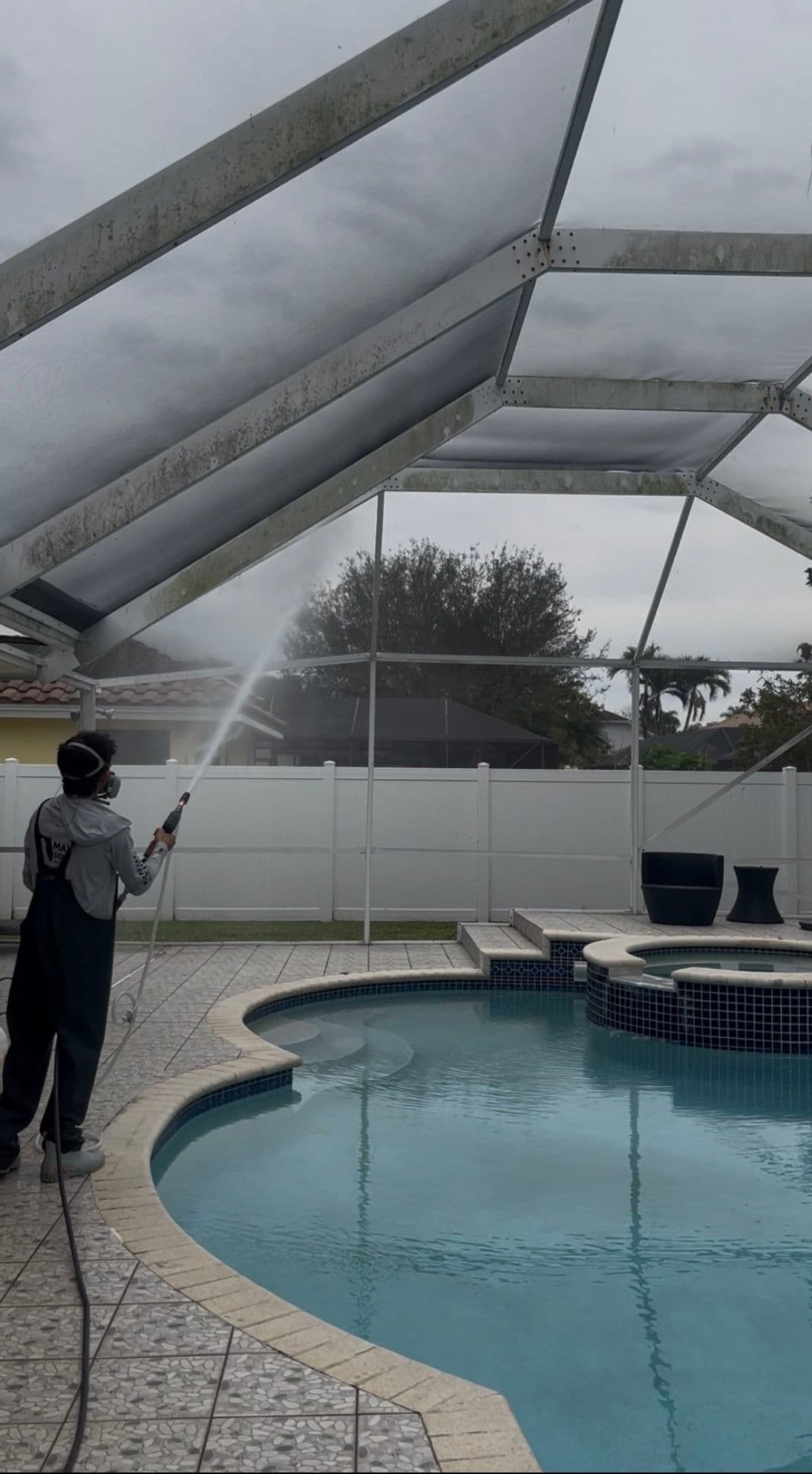 Project Pool Enclosure Softwashing: Max SoFlo Unlimited's Touch image